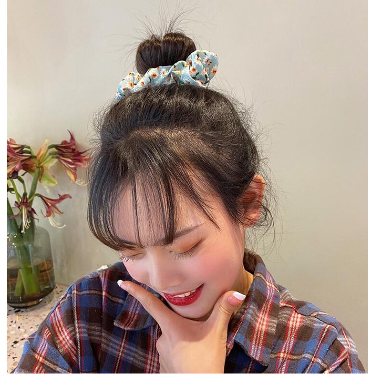 Dây Buộc Tóc Kẻ Sọc Phong Cách Hàn Quốc 32 Màu Lựa Chọn