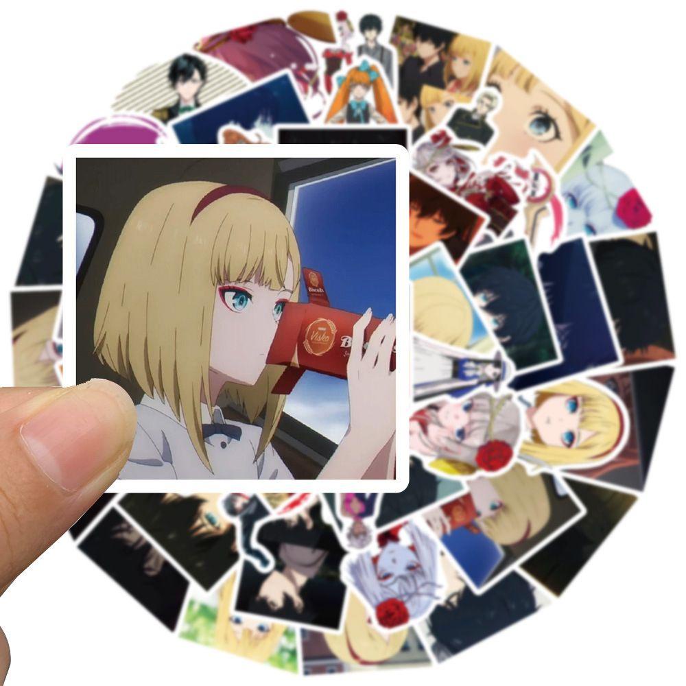 AUGUSTINA Miếng Dán Trang Trí Vali / Điện Thoại Tự Dính Chống Thấm Nước Họa Tiết Hoạt Hình Graffiti