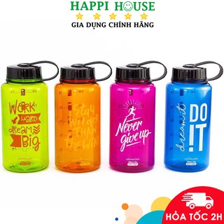 Bình Nước Nhựa Thể Thao Lock&Lock ABF610 (1 Lít) Nhựa Tritan Cao Cấp - Hàng Chính Hãng - Happi House