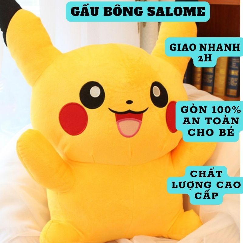 Gấu Bông Pikachu Lớn Khổng Lồ Đáng Yêu Cute tphcm, Thú Nhồi Bông Pikachu, Thú Bông Pikachu Dễ Thương Qùa Tặng Cao Cấp