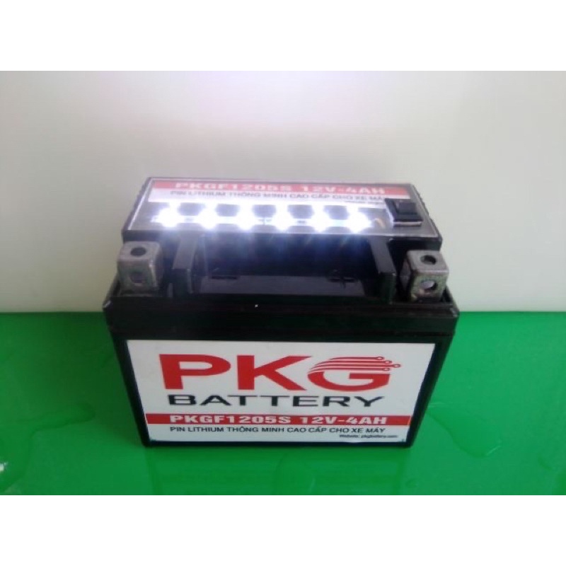 ẮC QUY- PIN - LITHIUM PKG 12V - 4AH ĐA CHỨC NĂNG KHỞI ĐỘNG XE MÁY +LED SIÊU SÁNG