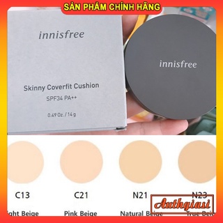 Phấn nước Innisfree Skinny Coverfit Cushion Cover Fit siêu kiềm dầu che phủ tốt 14g