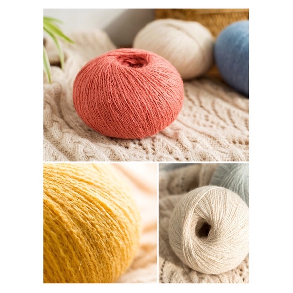 Len Susan's Family Alpaca Mềm Mịn Thu Đông Cuộn 50gram