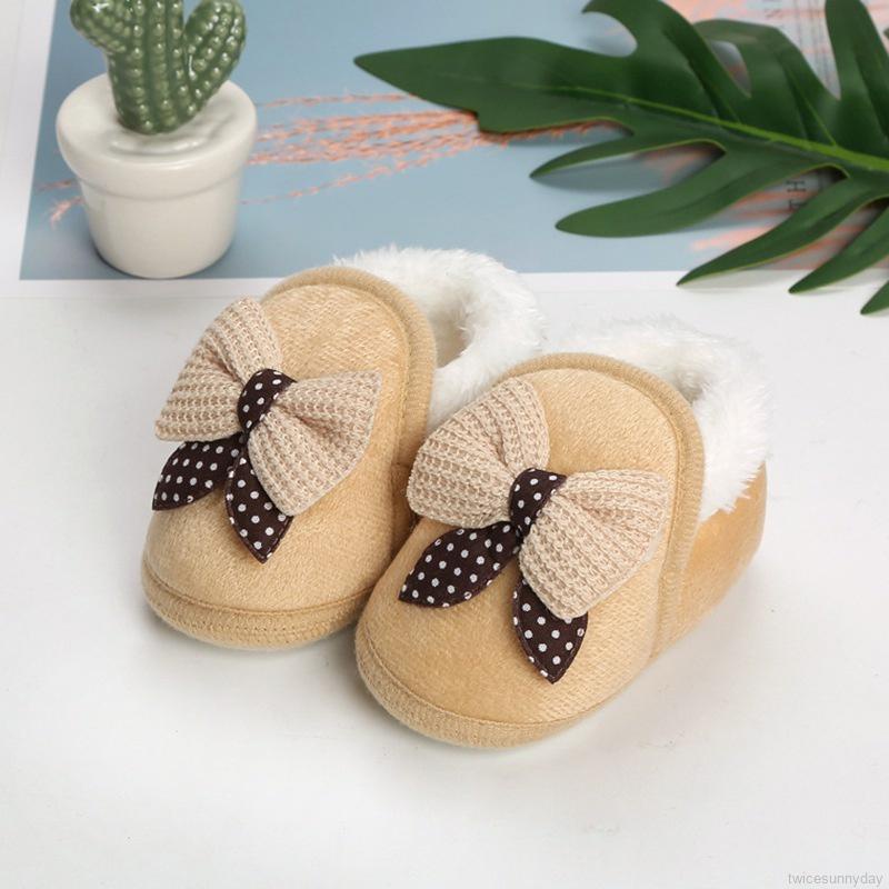 Giày đế mềm chống trượt giữ ấm thời trang mùa đông đáng yêu cho bé