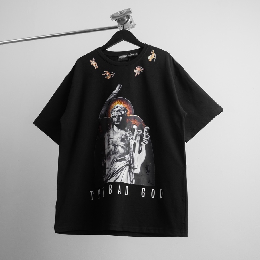 Áo thun tay lỡ The Bad God Father Angles tee