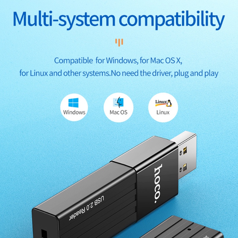 Đầu Đọc Thẻ Nhớ Hoco 2 Trong 1 Usb 3.0 2.0 Sd Micro Sd / Tf