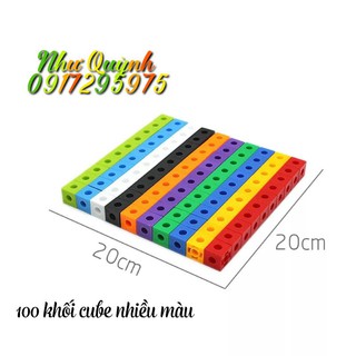 Set 100 miếng lắp ghép và học tính toán - math cubes