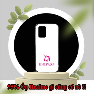 Ốp lưng cứng trong nhám Không ố vàng cho Realme Q3,Q3I, V13 5G,Realme 8, Narzo 3 in hình đồng coin và hoa văn (mẫu 1-50)