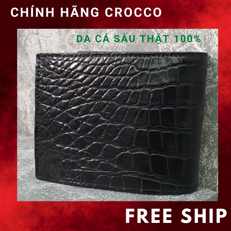 Ví Da Cá Sấu Thật 100%, CHÍNH HÃNG CROCCO - VN03