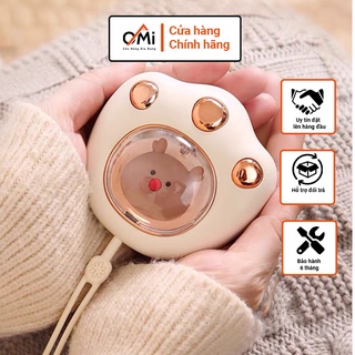 Máy sưởi mini, máy sưởi cầm tay mini OMI hình chân mèo máy sưởi mini cầm tay nhiệt độ từ 30 đến 60 độ C