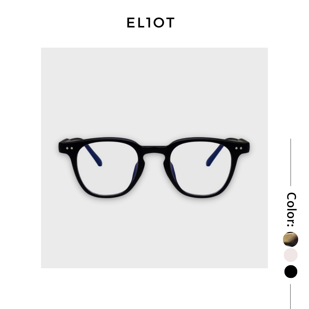 Mắt kính giả cận nam, nữ ELIOT kính mắt vuông kiểu dáng thời trang LTO có thể thay tròng cận