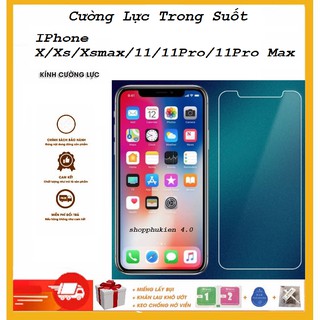 Kính cường lực Trong Suốt Cho Iphone 5/5s/6/6s/6 plus/6splus/7/8/7plus/8plus/x/xs/xsmax/xr-11-11Pro-11Pro Max