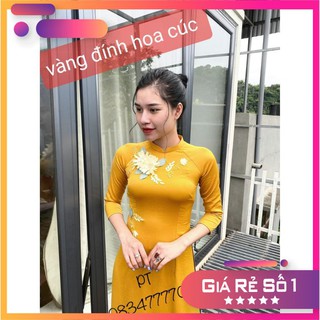 [GIÁ SẬP SÀN ] Áo dài hoa nổi ⚡ FREESHIP ⚡ Áo dài chất liệu lụa cao cấp