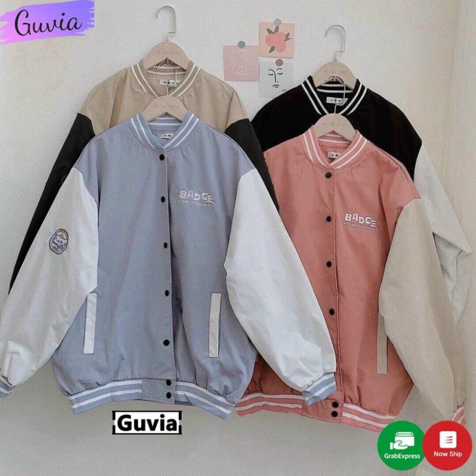 Áo khoác dù Bomber BAGGE form rộng 2 lớp nam nữ phong cách Hàn KMG