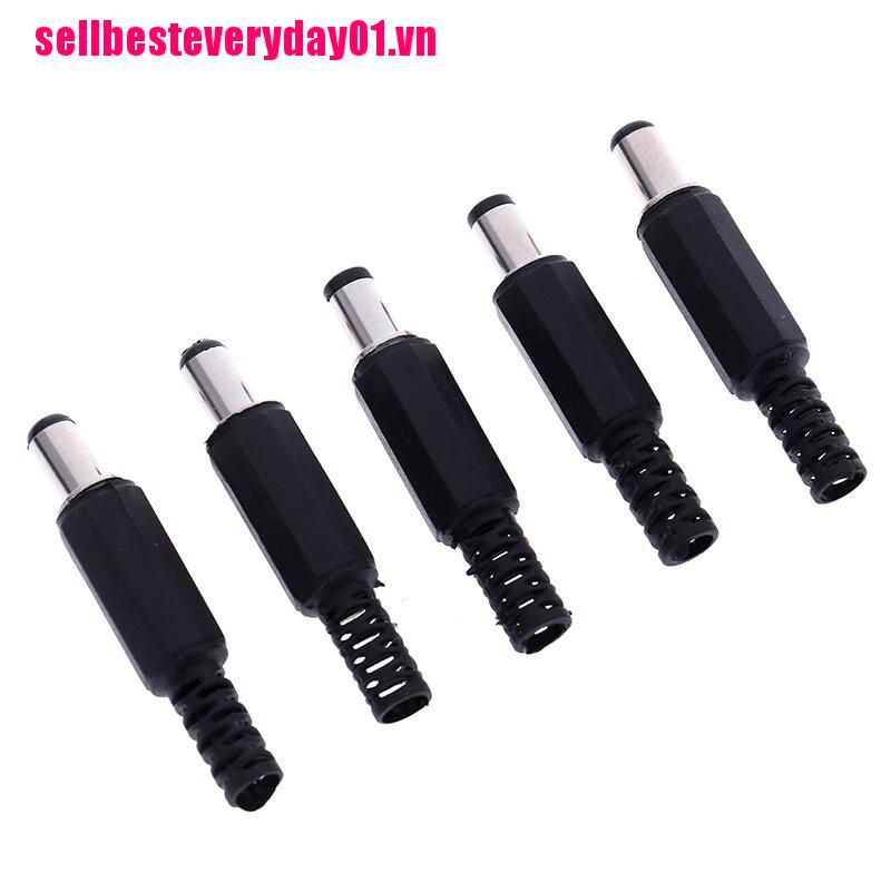 Set 5 Đầu Nối Ổ Cắm 5.5x2.1mm Male Dc In-Line | BigBuy360 - bigbuy360.vn