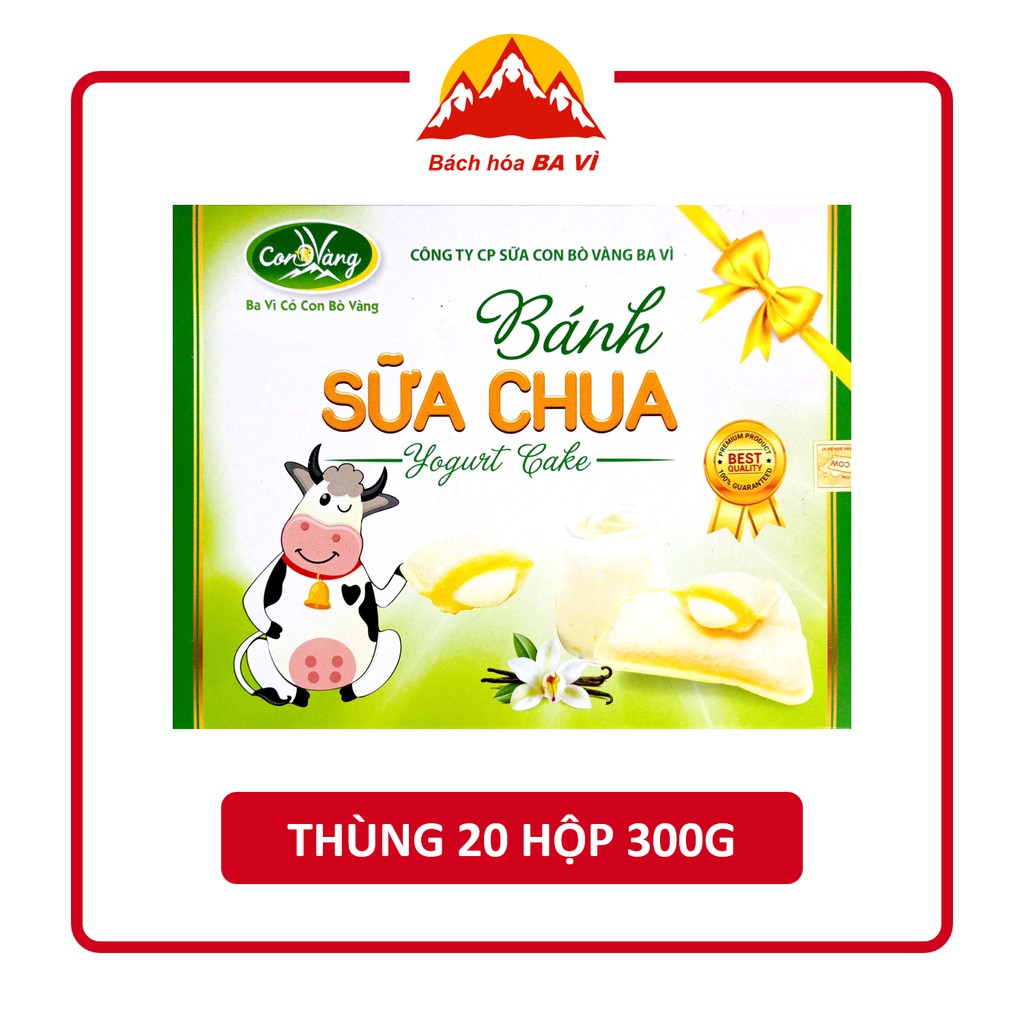 Thùng Sỉ Bánh Sữa Chua Ba Vì Con Bò Vàng Ba Vì 300g