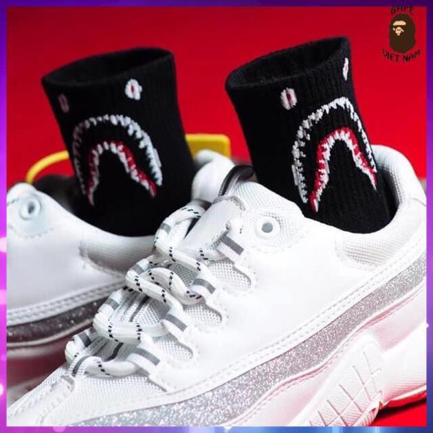 [FREESHIP] Tất/Vớ Bape Shark chất liệu Cotton, 2 màu đen trắng Cực ngầu dành cho tín đồ Streetwear B