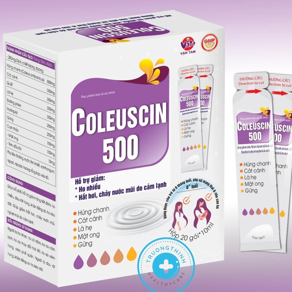 Siro ho cho bé, siro ho, tiêu đờm,giải cảm Coleuscin