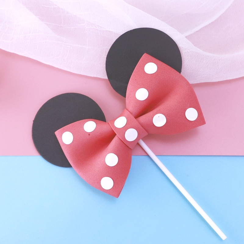 [SIÊU RẺ❤️] – Nơ Mickey - Trang trí bánh sinh nhật bánh kem