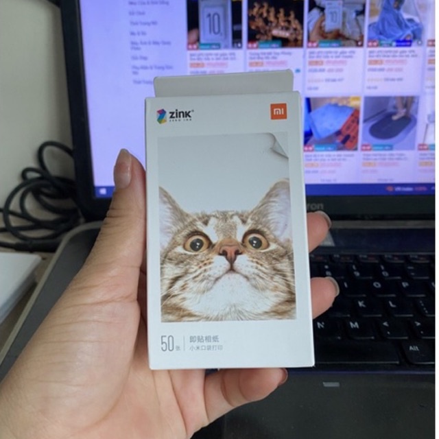 Hộp giấy in ảnh 50 tờ Zink 2x3&quot; dùng cho máy Canon PV123, Xiaomi, Huawei