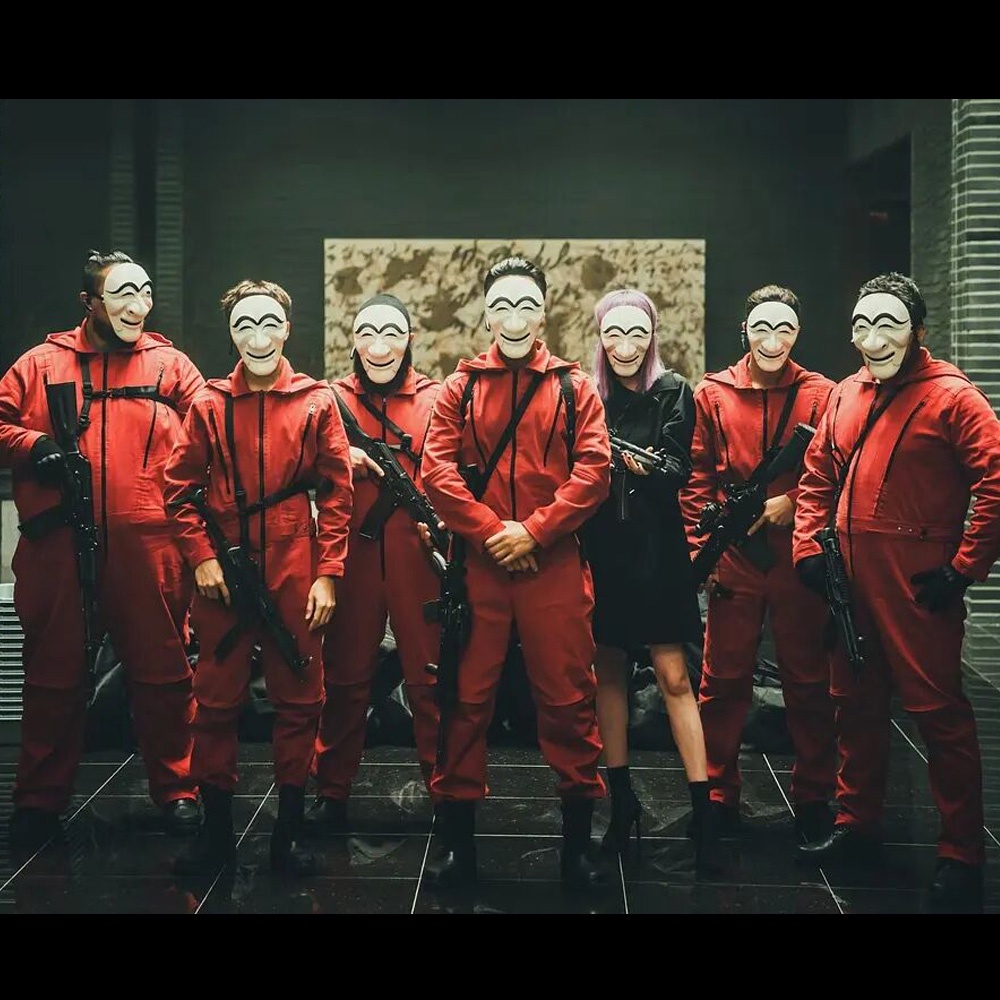 Trang Phục Hóa Trang Halloween La casa de papel Phong Cách Hàn Quốc Cho Người Lớn Và Trẻ Em
