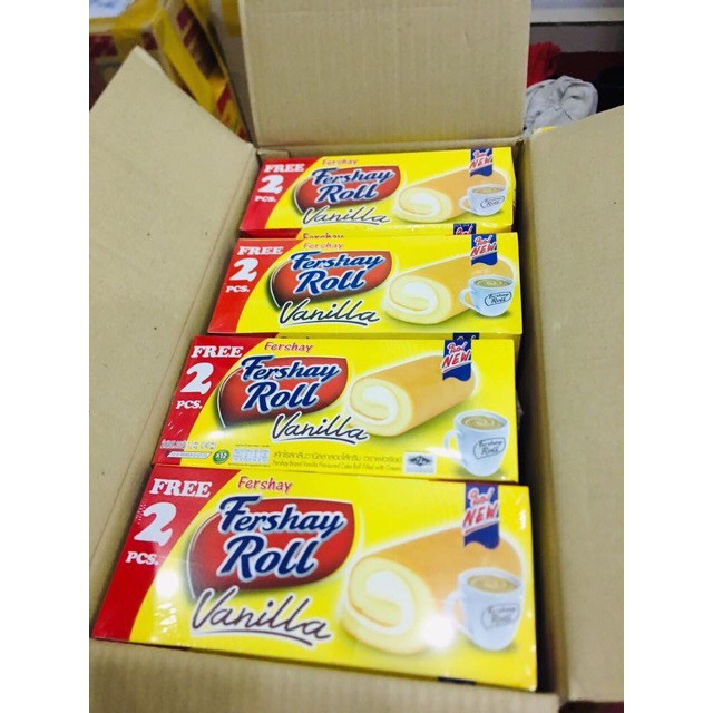 Bánh bông lan cuộn Freshay Thái lan