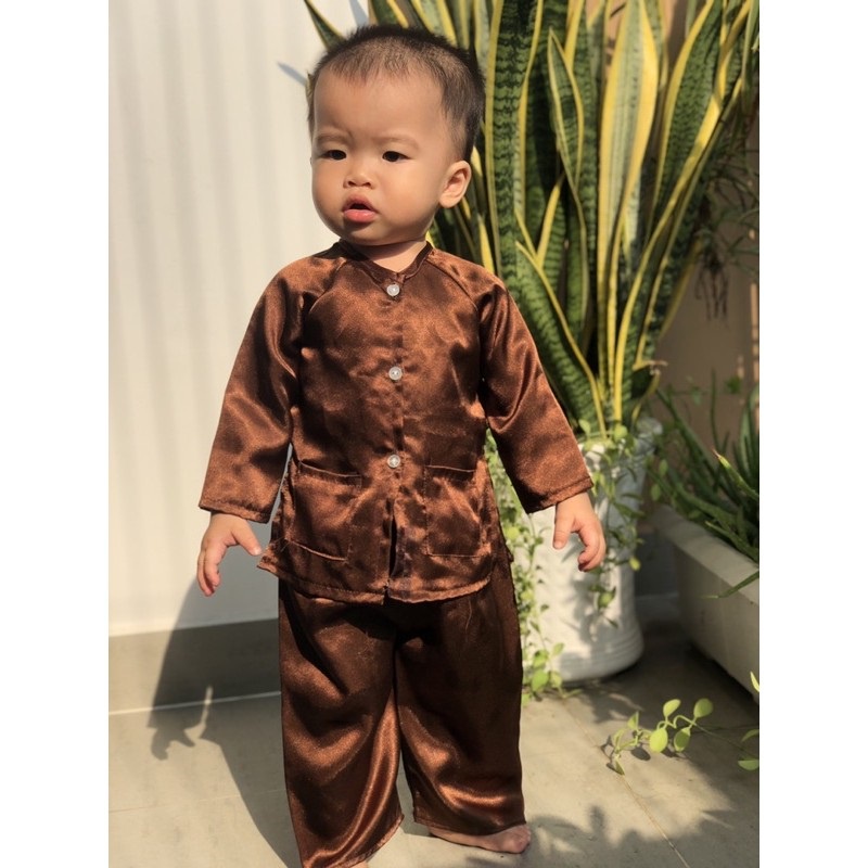 Đồ lam đi chùa cho bé - áo bà ba cho bé trai bé gái ( ĐỦ SIZE) đủ màu - chất lụa siêu mát xinh xắn
