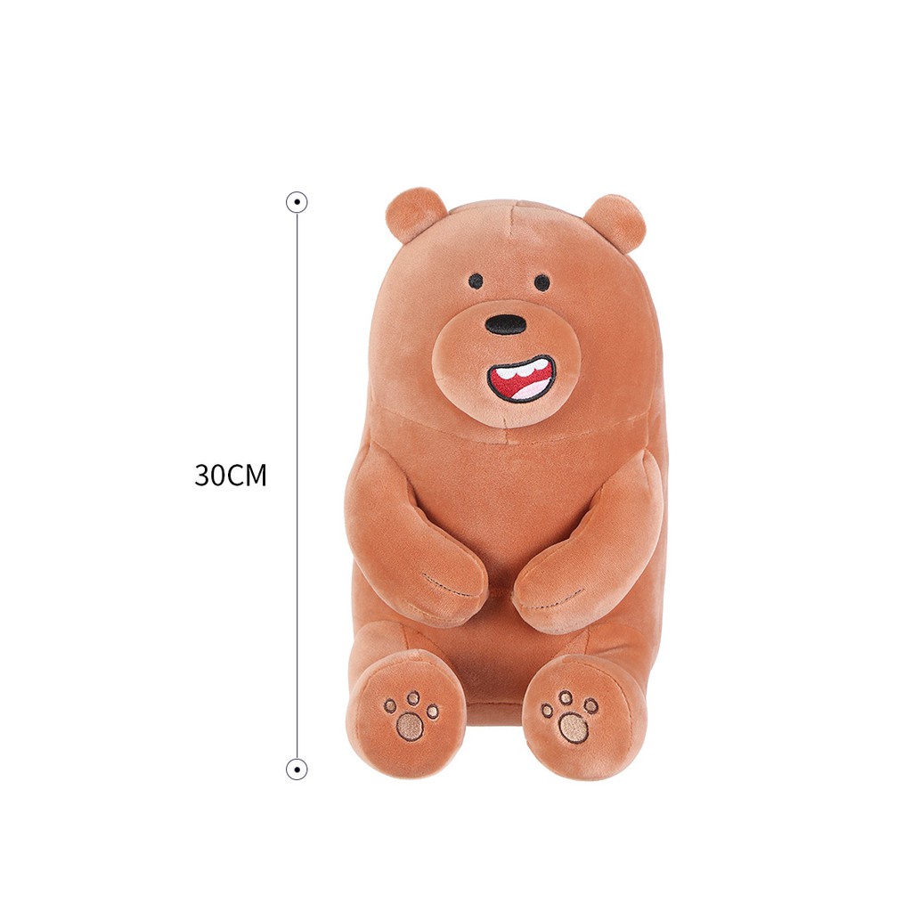 [Mã LIFEMALL2503 giảm 15% đơn 99K] Gấu bông Miniso x We Bare Bears (Nâu)