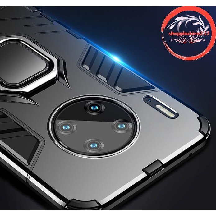 Ốp Lưng Huawei Mate 30 , Mate 30 Pro Ốp Chống Sốc Iron Version 3 Đen Cao Cấp Có Giá Đỡ