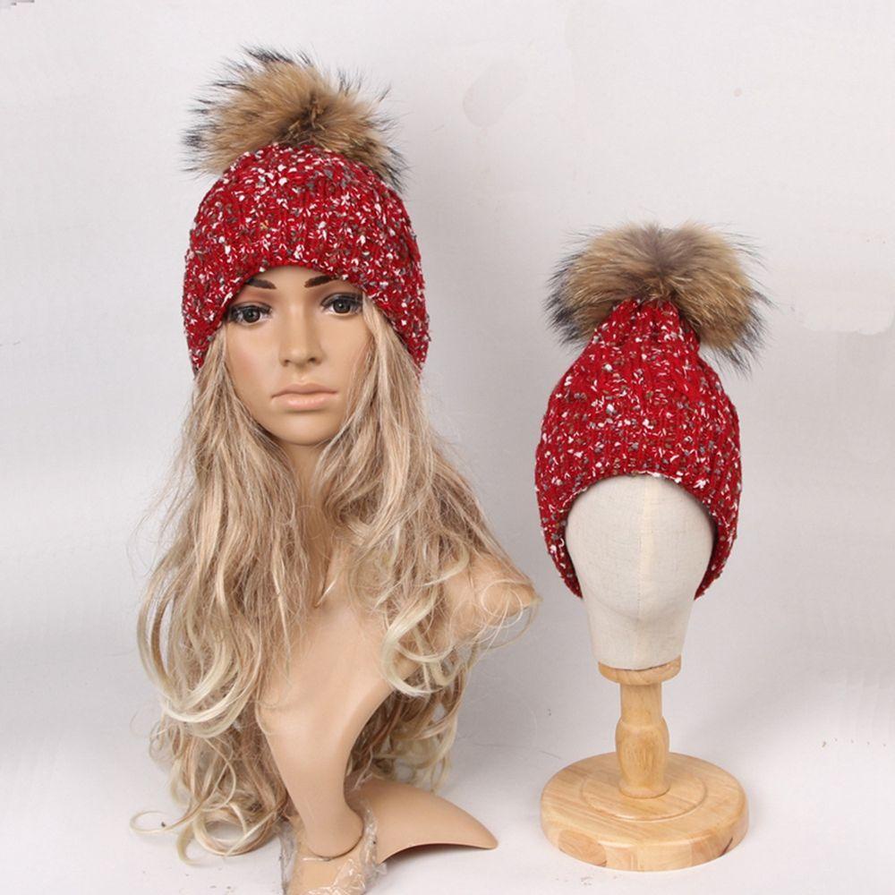 WATTLE Mũ Len Beanie Nữ Đính Quả Bông