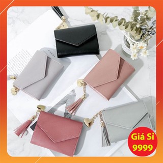 Ví/Bóp mini nữ cầm tay bì thư móc trái tim VMN02