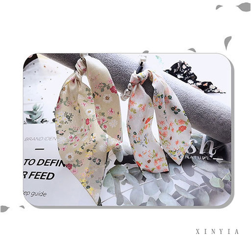 Dây buộc tóc in hoa/bướm thời trang Hàn Quốc cho nữ