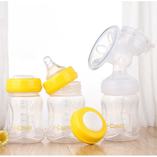 Bình Trữ Sữa Vcool Cổ Rộng 180ml