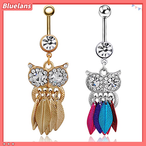 Khuyên rốn hình cú mèo đính đá thời trang cho nữ