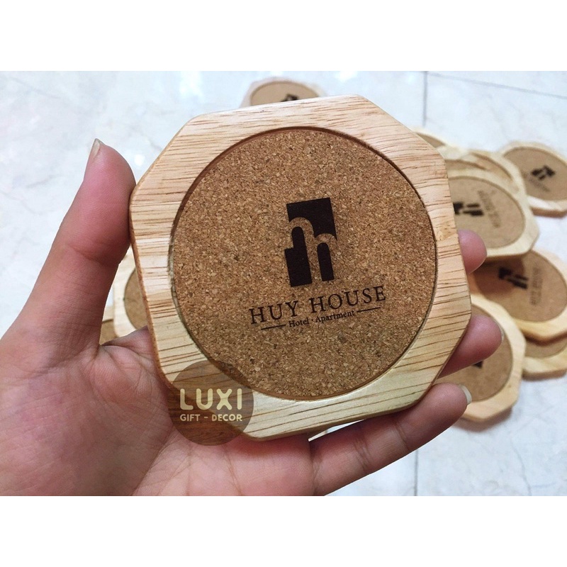 HCM | Lót ly gỗ tròn vác góc / lót ly gỗ  LUXI DECOR HCM