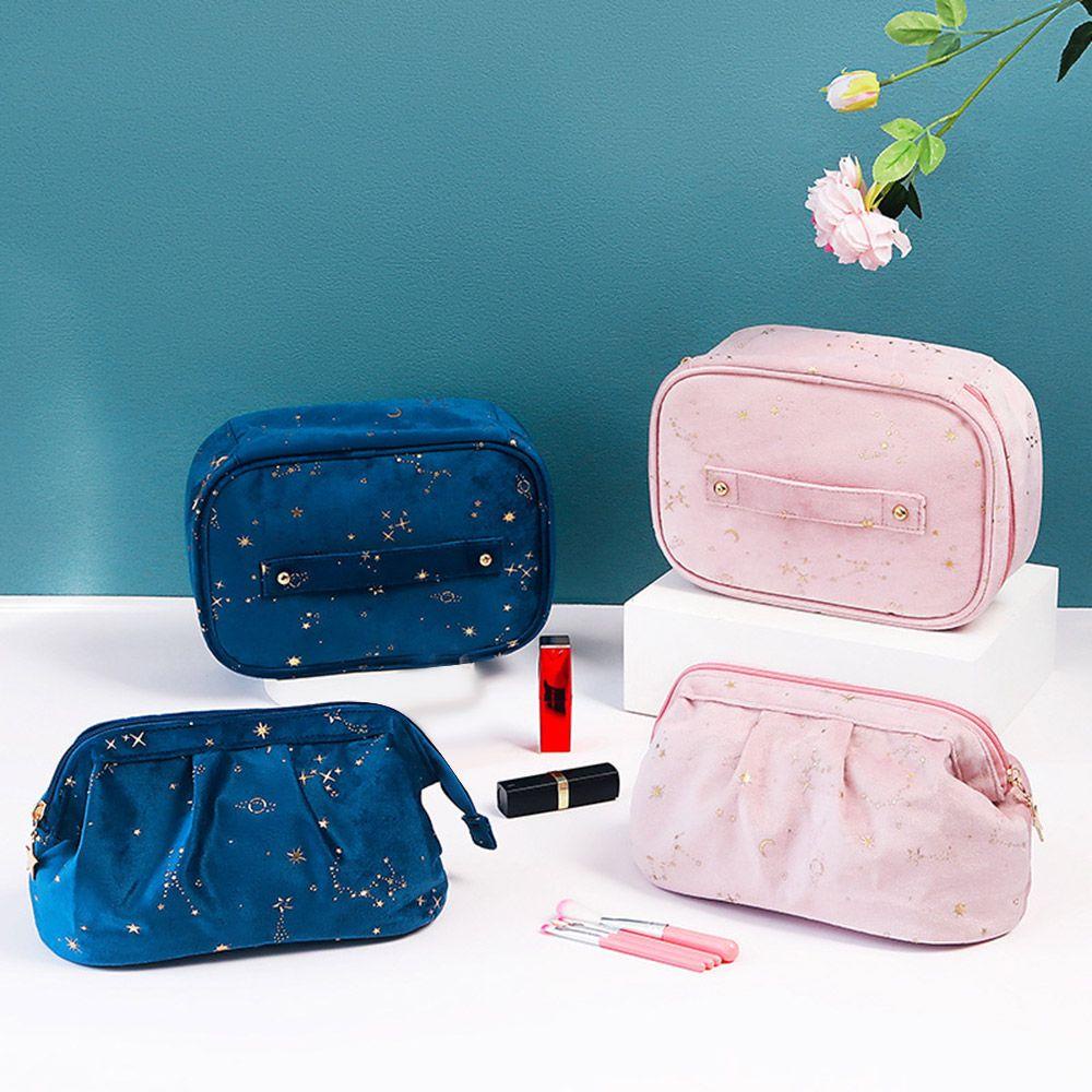 Túi Đựng Mỹ Phẩm Vải Nhung Mang Đi Du Lịch Tiện Lợi