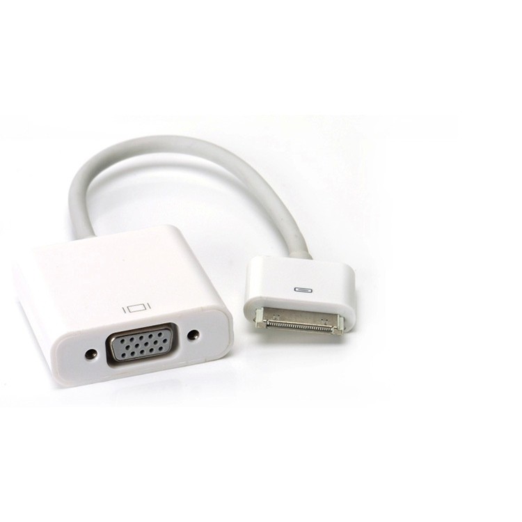 Cáp chuyển đổi cổng kết nối iPhone iPad sang VGA (Trắng)