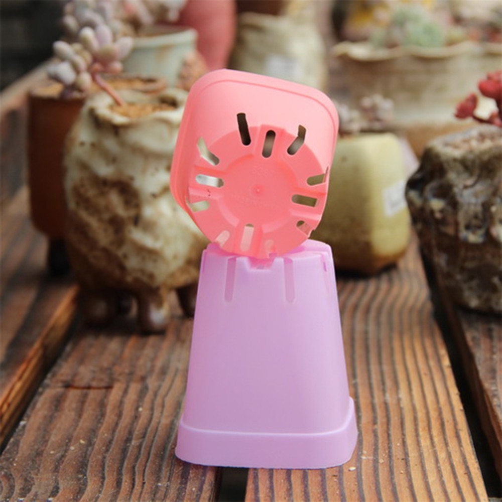 FASHYUNER Set 10 chậu cây loại nhỏ bằng nhựa nhiều màu dễ thương