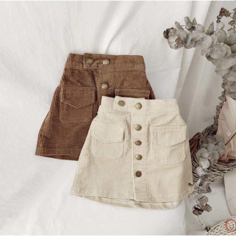 Chân váy nhung bé gái Batala kids, váy đi học đi chơi mềm mại thoải mái cho bé từ 10-25kg VAYNH01