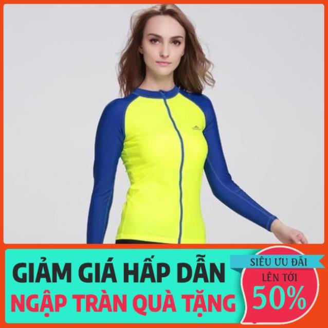 LẺ ÁO BƠI NỮ DÀI TAY KÉO KHÓA thun lạnh dày đẹp hàng SBART 👙  ཾ ་ *