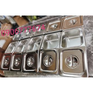 Khay inox đựng thạch. combo 10 bộ. 17x18cao 6,5cm