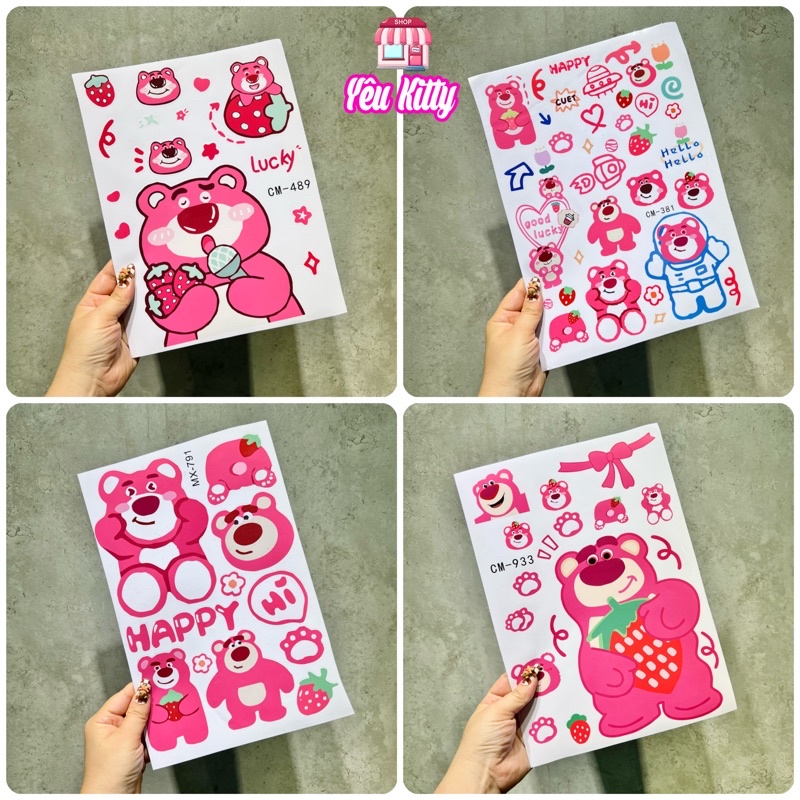 DECAL GẤU DÂU LOTSO