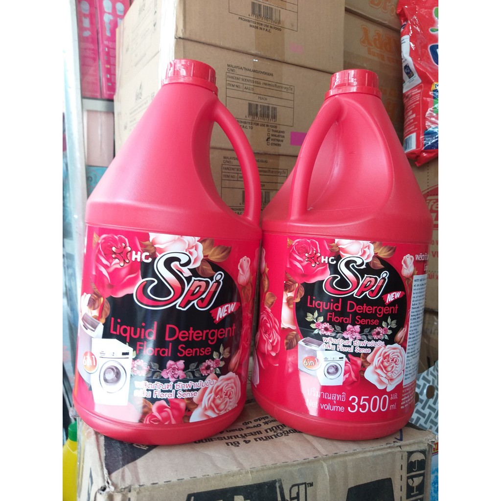 NƯỚC GIẶT XẢ SPJ THÁI LAN ĐỎ 3,5L - CÔNG NGHỆ 6 IN 1 SẠCH VÀ LƯU HƯƠNG