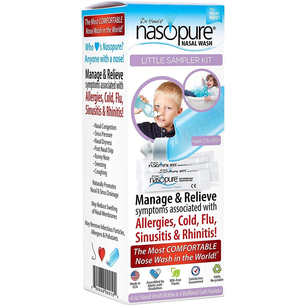 Bộ rửa mũi Nasopure dùng cho trẻ em từ 2 tuổi