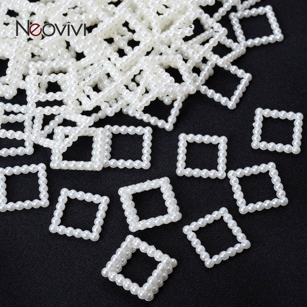 Set 100 Hạt Ngọc Trai Giả Hình Hoa / Trái Tim / Ngôi Sao / Mặt Trăng Dùng Làm Trang Sức