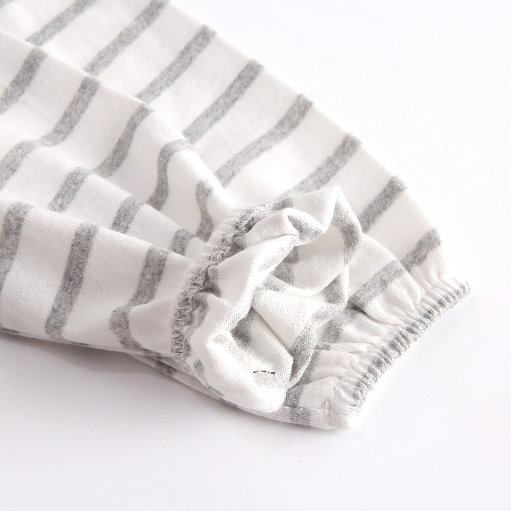 Áo Thun Liền Thân Sanlutoz Bằng Cotton Màu Xám Dành Cho Bé Gái Sơ Sinh