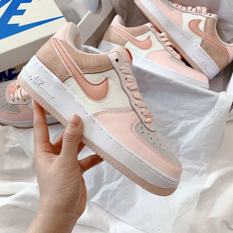Giày AF1 GC các màu xanh xám hồng cao cấp, giày air force 1 kem tím mới