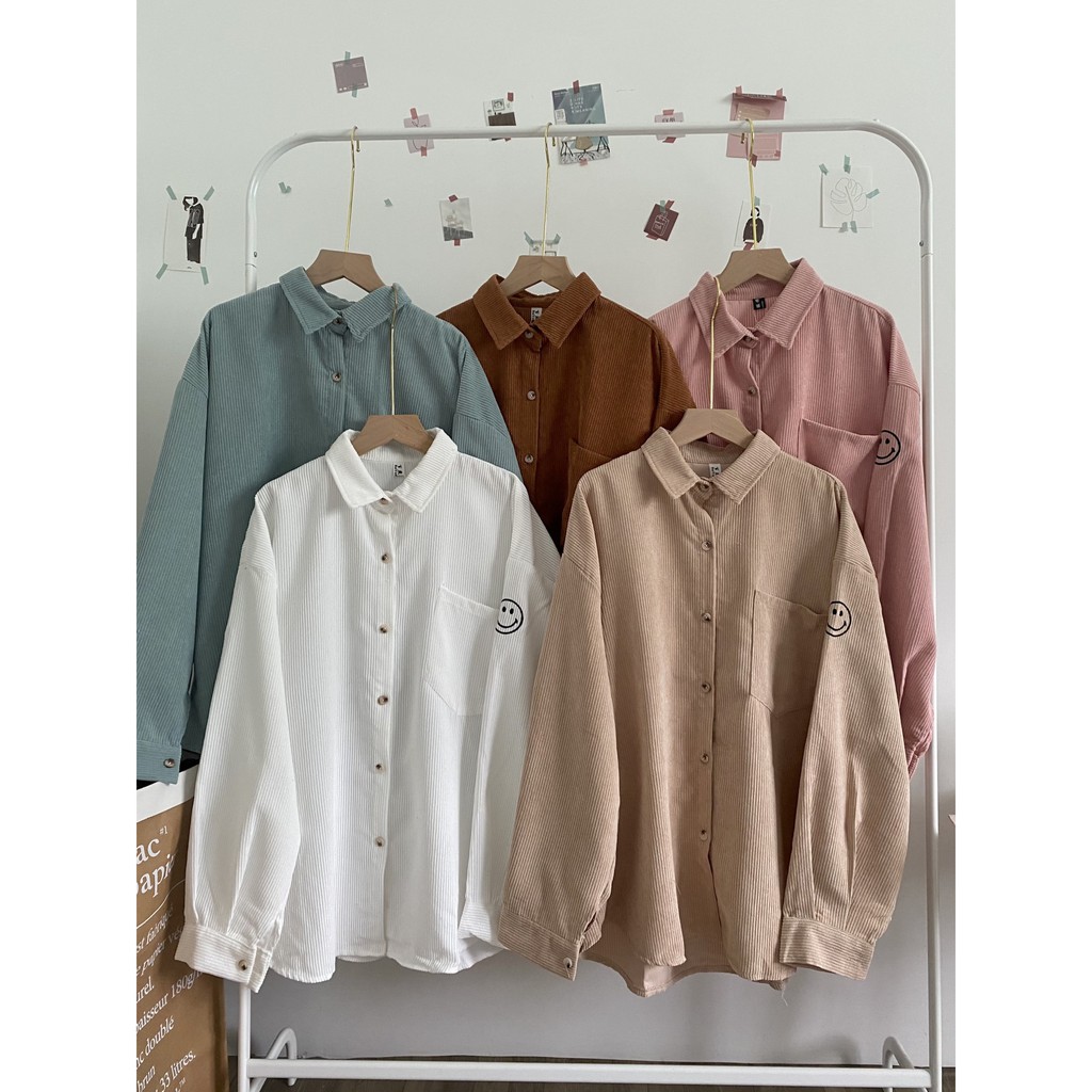 Áo sơ mi nhung mềm dài tay mùa thu cực đẹp - Xưởng May Hạnh Hồng | BigBuy360 - bigbuy360.vn