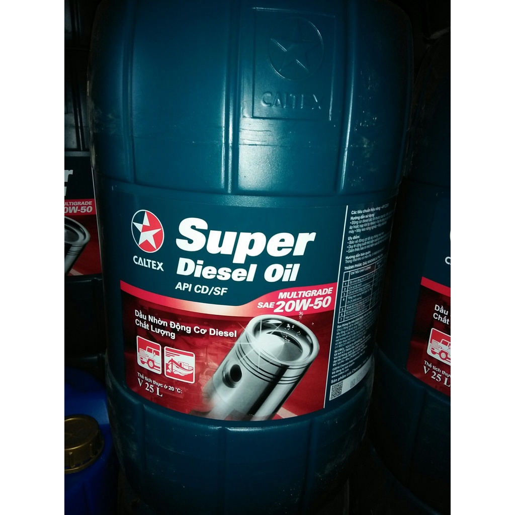 Dầu động cơ Diesel Caltex Super Diesel Oil 20W50 /25L