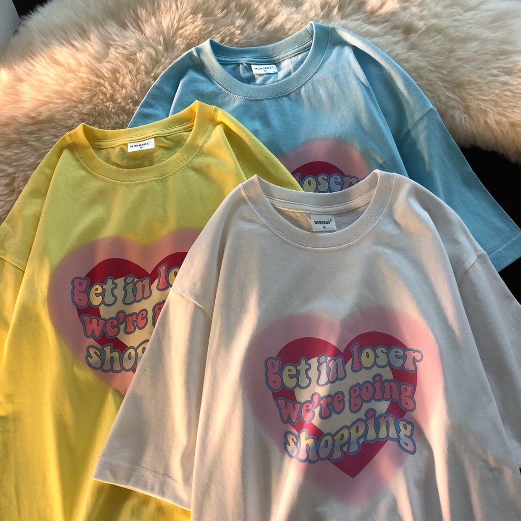 NRVP Áo Thun Mùa Hè Tay Cộc Oversize In Họa Tiết Phong Cách Hàn Quốc Cho Nam / Nữ